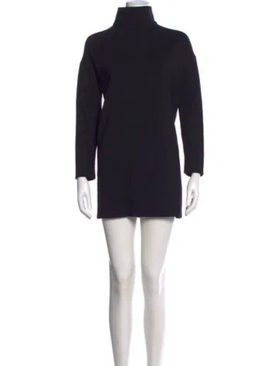 Pre-owned Emerson Fry Turtleneck Mini Dress In Black