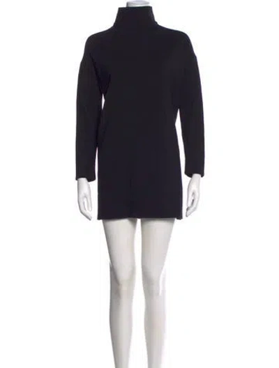 Pre-owned Emerson Fry Turtleneck Mini Dress In Black