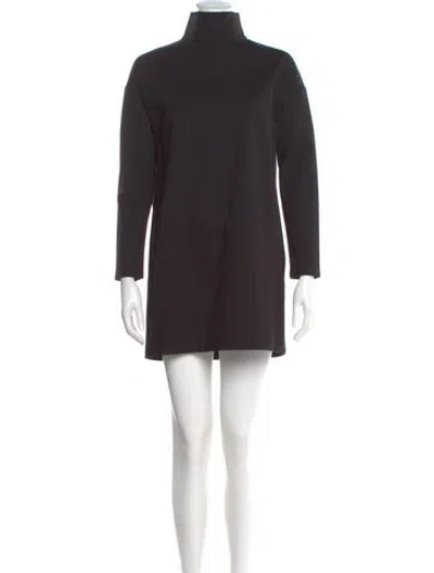 Pre-owned Emerson Fry Turtleneck Mini Dress In Gray