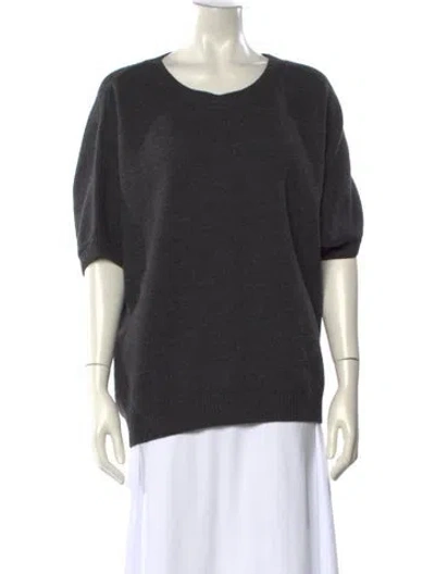 Pre-owned Emerson Fry Virgin Wool Scoop Neck Sweater In Gray