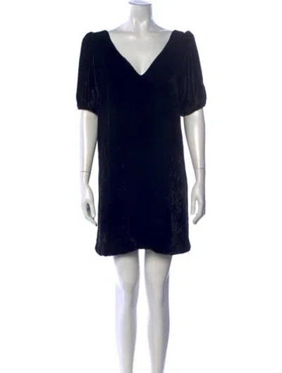 Pre-owned Emerson Fry V-neck Mini Dress In Blue