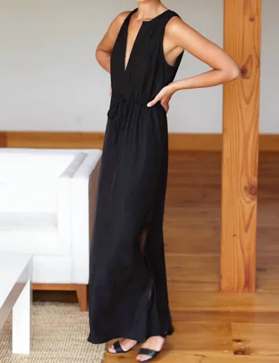 Emerson Fry Women's Grecian Keyhole Dress In Black