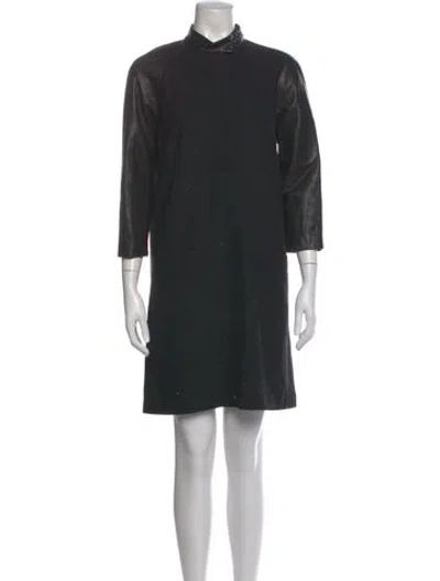 Pre-owned Emerson Fry Wool Mini Dress In Black