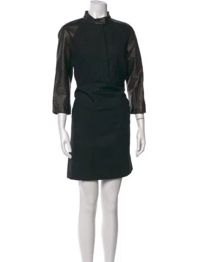 Pre-owned Emerson Fry Wool Mini Dress In Black
