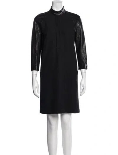 Pre-owned Emerson Fry Wool Mini Dress In Black