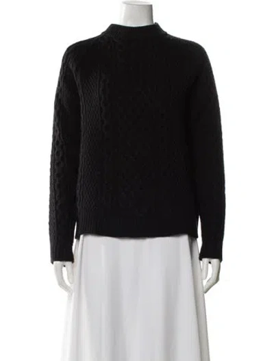 Pre-owned Emerson Fry Wool Mock Neck Sweater In Black