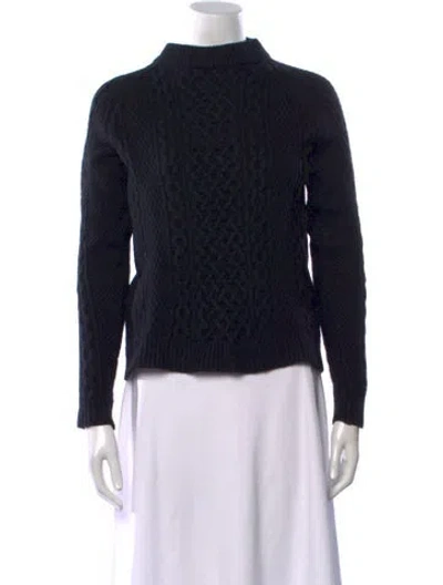 Pre-owned Emerson Fry Wool Mock Neck Sweater In Black
