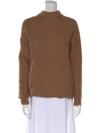 Pre-owned Emerson Fry Wool Mock Neck Sweater In Brown