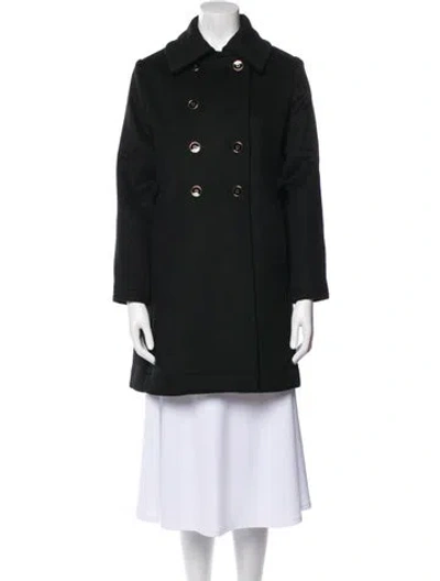 Pre-owned Emerson Fry Wool Peacoat In Black