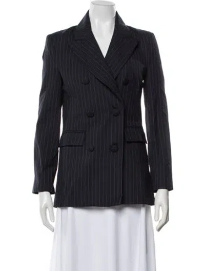 Pre-owned Emerson Fry Wool Striped Blazer W/ Tags In Blue