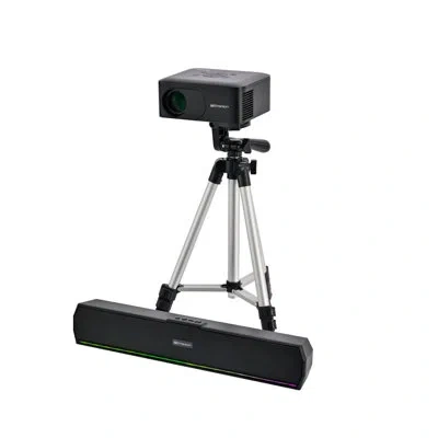 Emerson Portable 120'' Home Theater Lcd Projector Combo In Black