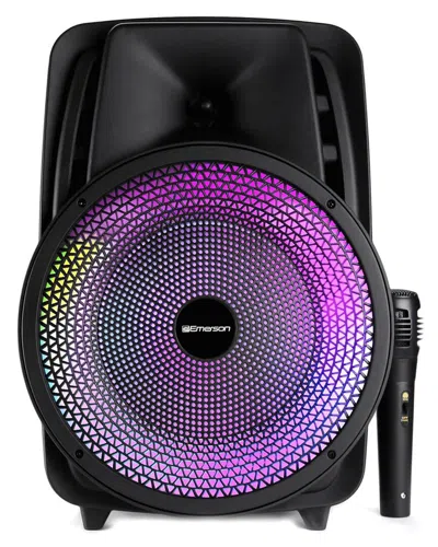 EMERSON EMERSON PORTABLE 8IN BLUETOOTH PARTY SPEAKER WITH DISCO LIGHT & STAND