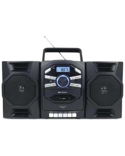 Emerson Portable Cd/cassette Stereo Boombox With Am/fm Radio In Black