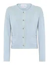 Emerson Renaldi Buttoned Cardigan With Pockets In Blue