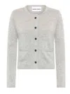 Emerson Renaldi Buttoned Cardigan With Pockets In Gray
