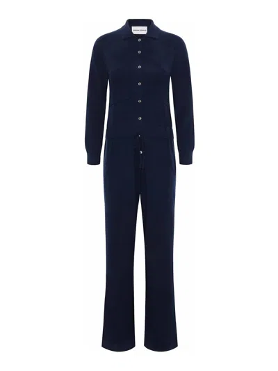Emerson Renaldi Buttoned Jumpsuit With Pockets In Blue