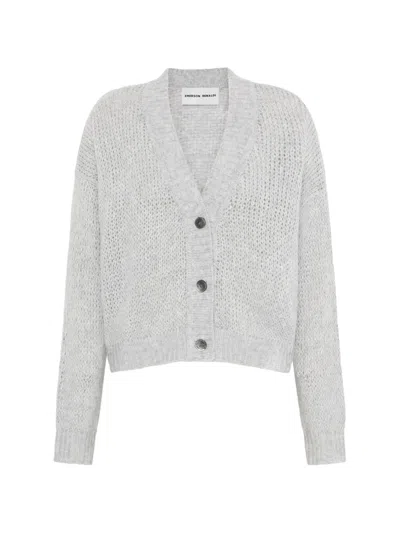 Emerson Renaldi Buttoned V-neck Cardigan In Gray