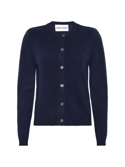 Emerson Renaldi Button-fastening Crew-neck Cardigan In Animal Print