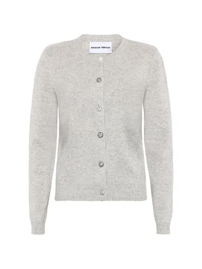 Emerson Renaldi Button-fastening Knitted Cardigan In Gray