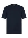 Emerson Renaldi Crew Neck Short-sleeve Sweater In Blue