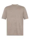 Emerson Renaldi Crew Neck Short-sleeve Sweater In Sand