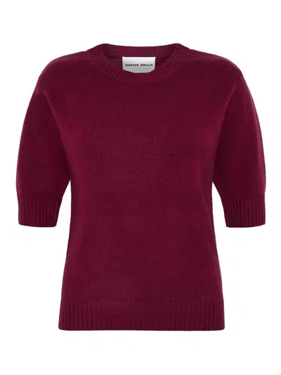 Emerson Renaldi Crew Neck Sweater In Red