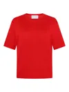 Emerson Renaldi Cropped Short-sleeve Sweater In Red