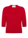 Emerson Renaldi Deep V-neck Sweater In Red