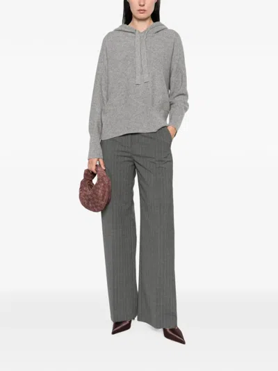 Emerson Renaldi Drawstring-neck Hooded Sweater In Gray