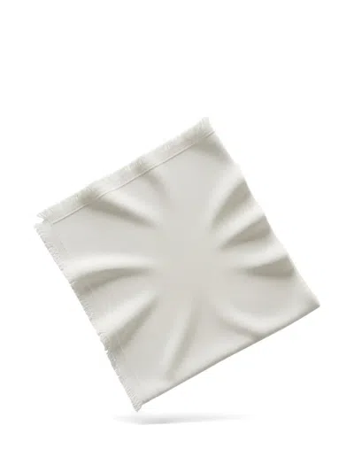 Emerson Renaldi Fringed Cashmere Scarf In White