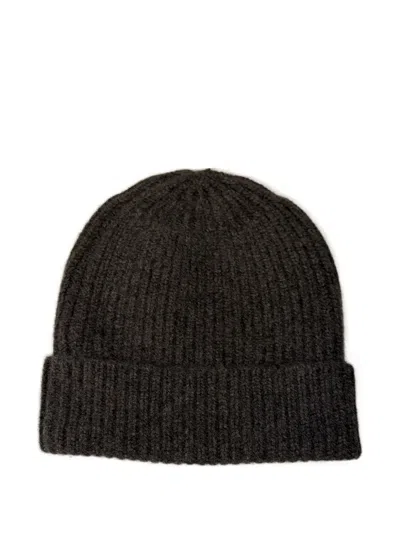 Emerson Renaldi Knitted Beanie Hat In Black