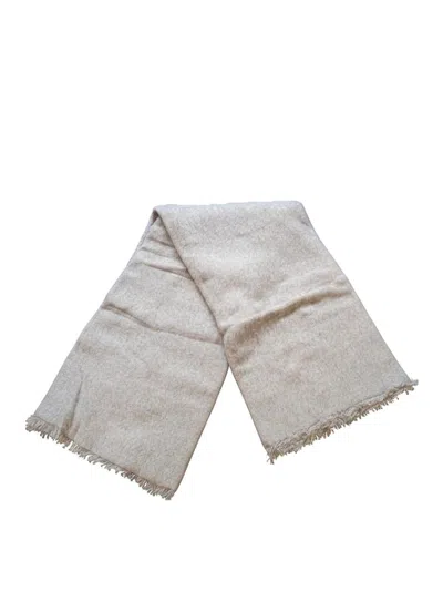 Emerson Renaldi Plaid With Open Fridges Scarf In Grey