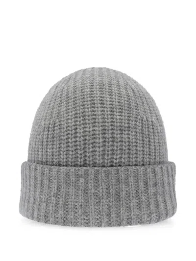 Emerson Renaldi Ribbed-knit Beanie Hat In Gray