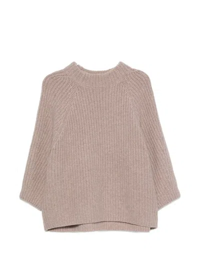 Emerson Renaldi Ribbed-knit Raglan-sleeve Sweater In Multi