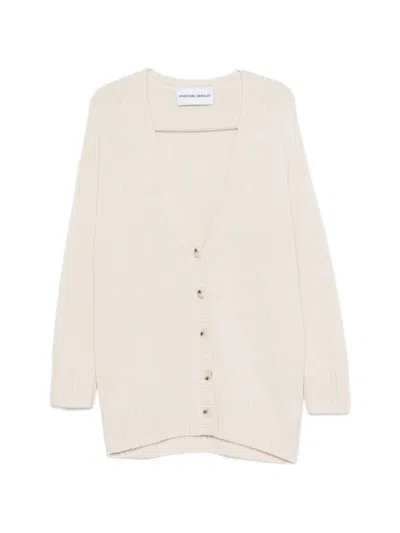 Emerson Renaldi Ribbed-knit V-neck Cardigan In Multi