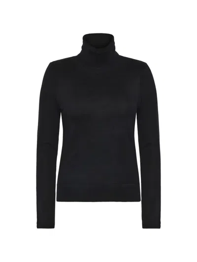 Emerson Renaldi Roll-neck Long-sleeve Sweater In Black