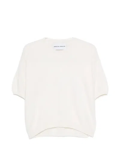 Emerson Renaldi Short-sleeve Cashmeret-shirt In White