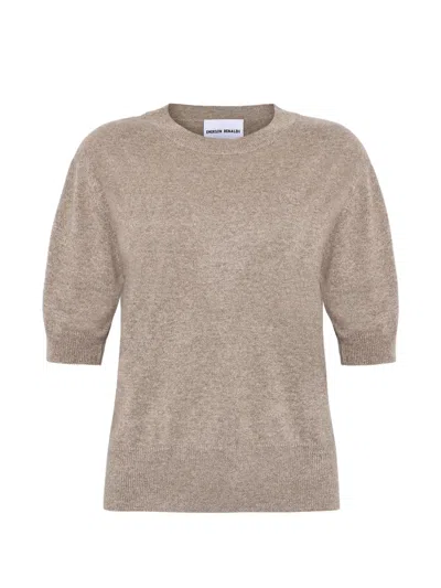 Emerson Renaldi Short-sleeve Knitted Sweater In Purple