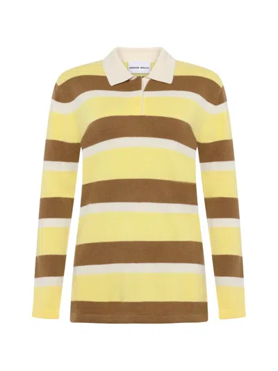 Emerson Renaldi Striped Polo Top In Multi