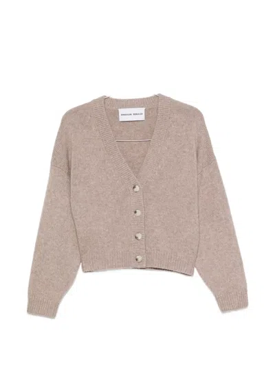 Emerson Renaldi V-neck Button-up Cardigan In Pink
