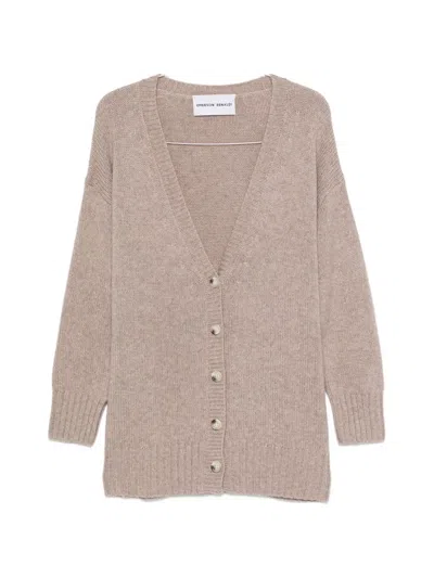 Emerson Renaldi V-neck Knitted Cardigan In Neutral