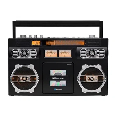 Emerson Retro Portable Cd Boombox In Black