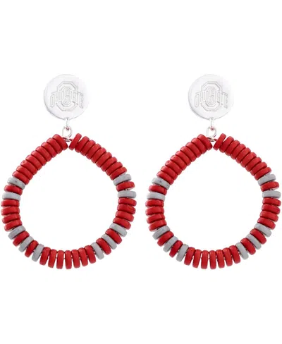 Emerson Street Clothing Co. Emerson Street Ohio State Buckeyes Raya Earrings In Red