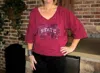 Emerson Street Clothing Co. Mississippi State University Jewel Raglan Top In Red In Red
