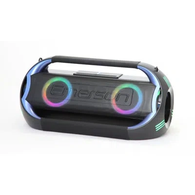 Emerson Triad Grip Portable Bluetooth Led Party Speaker In Black