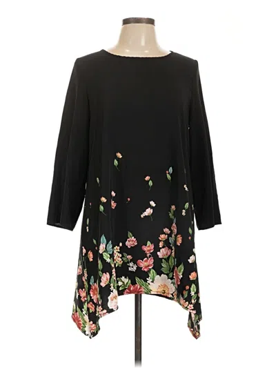 Pre-owned Emery Rose 3/4 Sleeve Blouse In Black