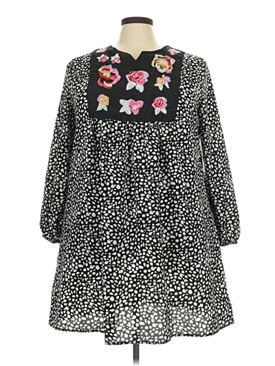 Pre-owned Emery Rose 3/4 Sleeve Blouse In Black