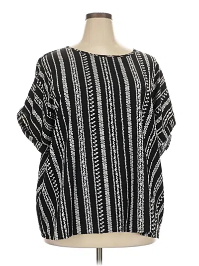 Pre-owned Emery Rose 3/4 Sleeve Blouse In Black