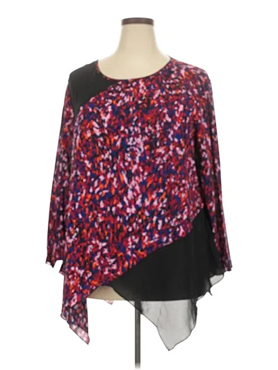 Pre-owned Emery Rose 3/4 Sleeve Blouse In Black