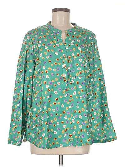 Pre-owned Emery Rose 3/4 Sleeve Blouse In Blue